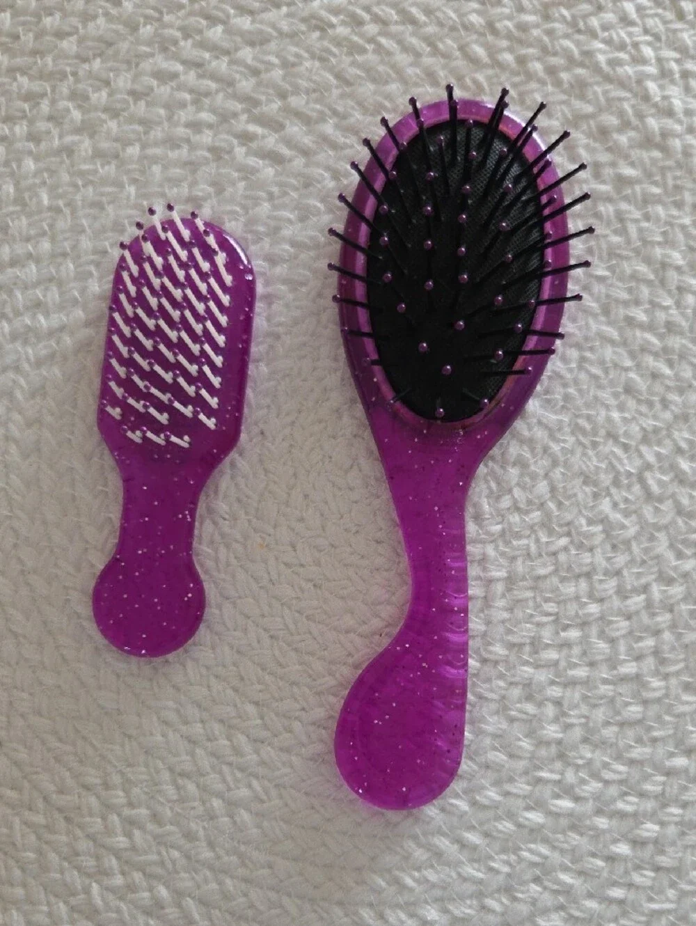 Hello Kitty Purple Glitter Kids Hair Brush Duo